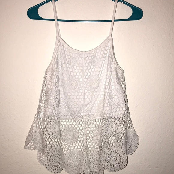 Charlotte Russe White Crop Top L - Picture 2 of 2